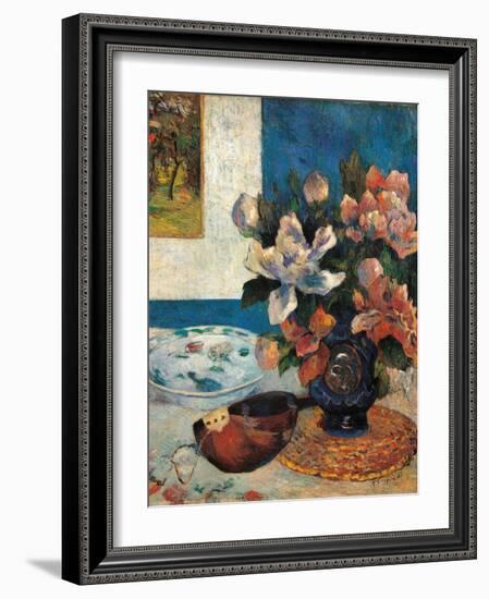 Still Life with a Mandolin-Paul Gauguin-Framed Art Print