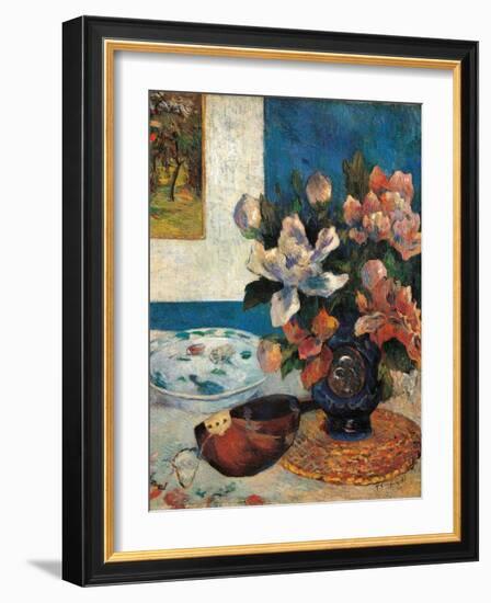 Still Life with a Mandolin-Paul Gauguin-Framed Art Print