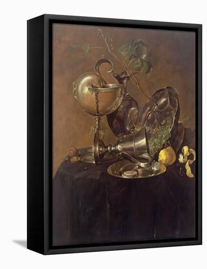 Still Life with a Nautilus Cup, 1632-Jan Davidsz. de Heem-Framed Premier Image Canvas