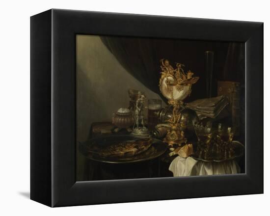 Still Life with a Nautilus Cup, C. 1645-Gerrit Willemsz Heda-Framed Premier Image Canvas