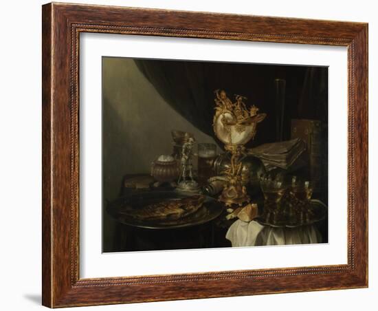 Still Life with a Nautilus Cup, C. 1645-Gerrit Willemsz Heda-Framed Giclee Print