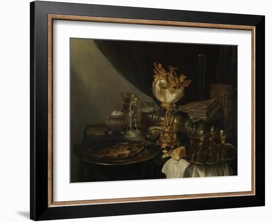 Still Life with a Nautilus Cup, C. 1645-Gerrit Willemsz Heda-Framed Giclee Print