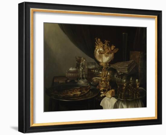 Still Life with a Nautilus Cup, C. 1645-Gerrit Willemsz Heda-Framed Giclee Print