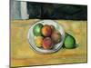 Still Life with a Peach and Two Green Pears, C. 1883-87-Paul Cézanne-Mounted Giclee Print