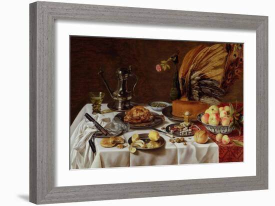 Still Life with a Peacock Pie, 1627-Pieter Claesz-Framed Giclee Print