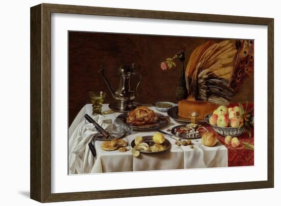 Still Life with a Peacock Pie, 1627-Pieter Claesz-Framed Giclee Print