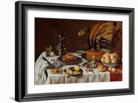 Still Life with a Peacock Pie, 1627-Pieter Claesz-Framed Giclee Print