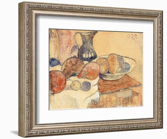 Still Life with a Pitcher and Fruit; Nature Morte a La Cruche Et Aux Fruits, C.1899-Paul Gauguin-Framed Giclee Print