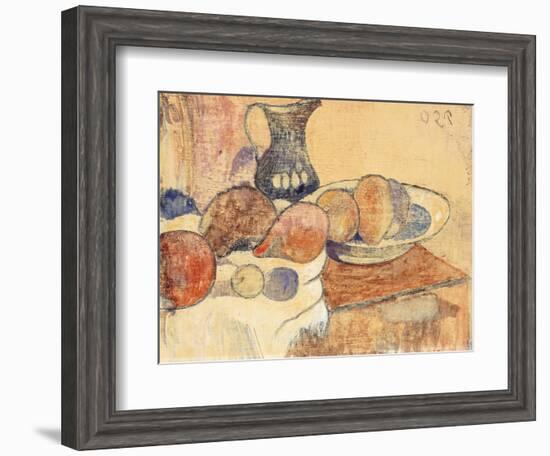 Still Life with a Pitcher and Fruit; Nature Morte a La Cruche Et Aux Fruits, C.1899-Paul Gauguin-Framed Giclee Print