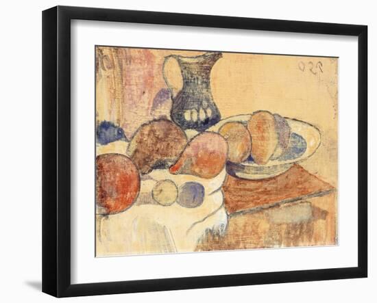 Still Life with a Pitcher and Fruit; Nature Morte a La Cruche Et Aux Fruits, C.1899-Paul Gauguin-Framed Giclee Print