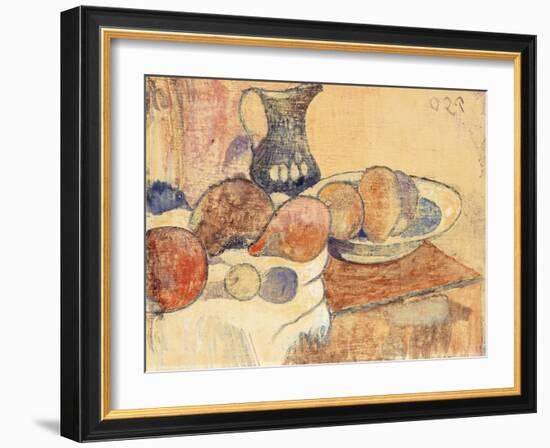 Still Life with a Pitcher and Fruit; Nature Morte a La Cruche Et Aux Fruits, C.1899-Paul Gauguin-Framed Giclee Print