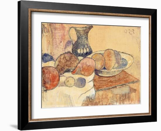 Still life with a Pitcher and Fruit-Paul Gauguin-Framed Giclee Print