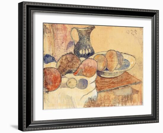 Still life with a Pitcher and Fruit-Paul Gauguin-Framed Giclee Print