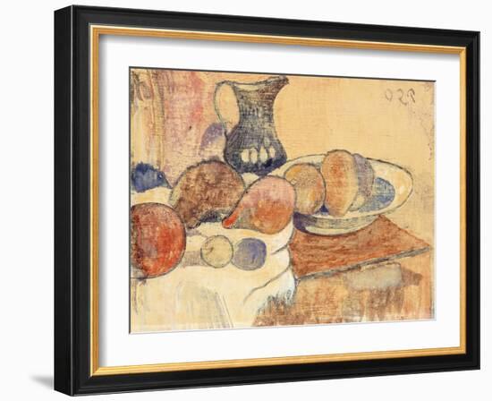 Still life with a Pitcher and Fruit-Paul Gauguin-Framed Giclee Print