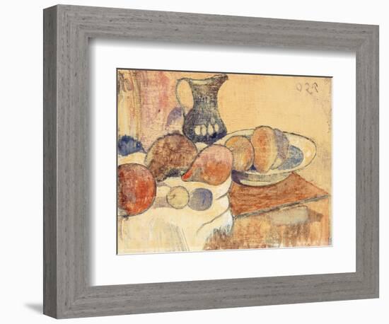 Still life with a Pitcher and Fruit-Paul Gauguin-Framed Giclee Print