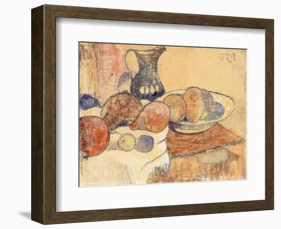 Still life with a Pitcher and Fruit-Paul Gauguin-Framed Giclee Print