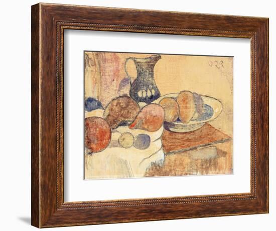 Still life with a Pitcher and Fruit-Paul Gauguin-Framed Giclee Print