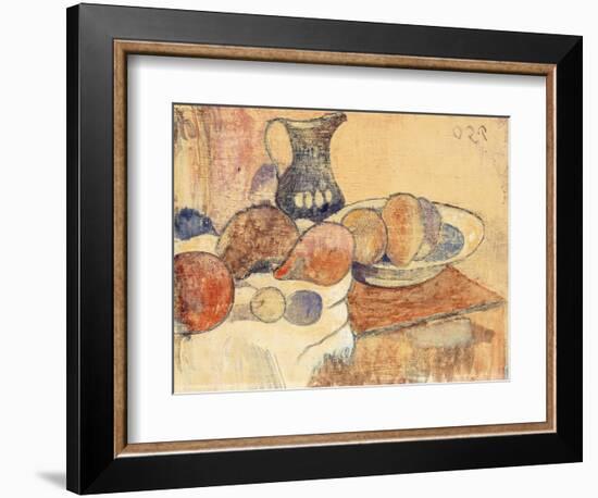 Still life with a Pitcher and Fruit-Paul Gauguin-Framed Giclee Print