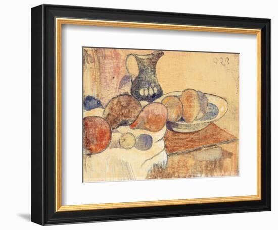 Still life with a Pitcher and Fruit-Paul Gauguin-Framed Giclee Print