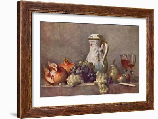 Still Life with a Porcelain Jug-Jean-Baptiste Simeon Chardin-Framed Art Print