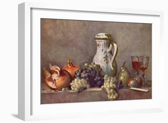 Still Life with a Porcelain Jug-Jean-Baptiste Simeon Chardin-Framed Art Print