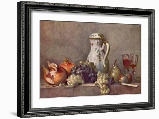 Still Life with a Porcelain Jug-Jean-Baptiste Simeon Chardin-Framed Art Print