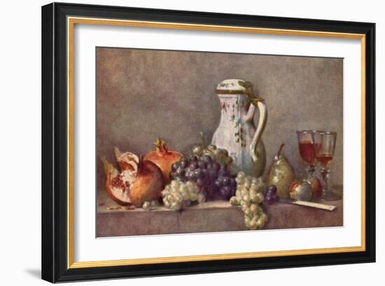 Still Life with a Porcelain Jug-Jean-Baptiste Simeon Chardin-Framed Art Print