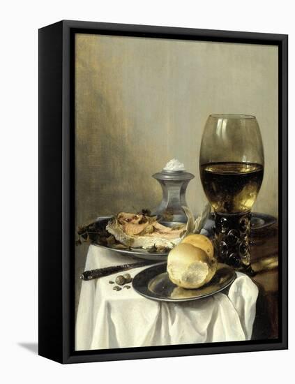 Still Life with a Salt-Pieter Claesz-Framed Stretched Canvas
