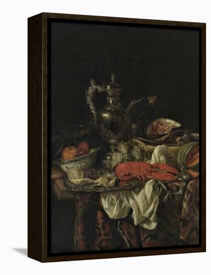 Still Life with a Silver Pitcher, 1660S-Abraham Hendricksz van Beijeren-Framed Premier Image Canvas