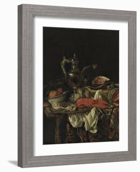 Still Life with a Silver Pitcher, 1660S-Abraham Hendricksz van Beijeren-Framed Giclee Print