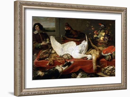 Still Life with a Swan, 1640S-Frans Snyders-Framed Giclee Print