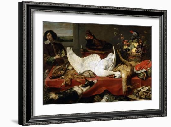 Still Life with a Swan, 1640S-Frans Snyders-Framed Giclee Print