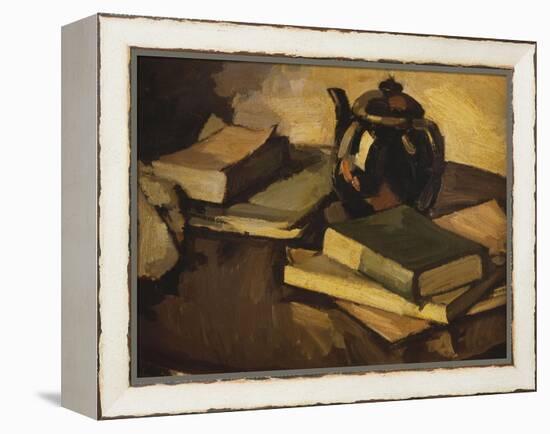 Still Life with a Teapot and Books on a Table, c.1926-Samuel John Peploe-Framed Premier Image Canvas