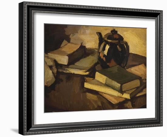 Still Life with a Teapot and Books on a Table, c.1926-Samuel John Peploe-Framed Giclee Print