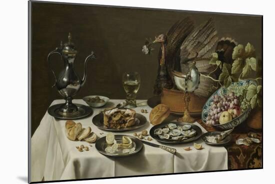 Still Life with a Turkey Pie-Pieter Claesz-Mounted Art Print