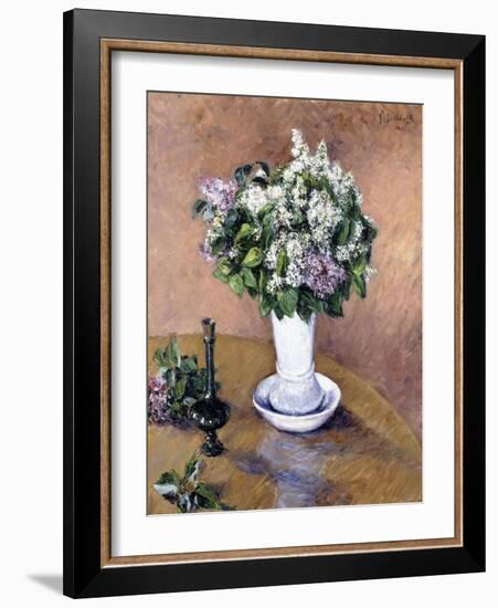 Still Life with a Vase of Lilac, 1883-Gustave Caillebotte-Framed Giclee Print