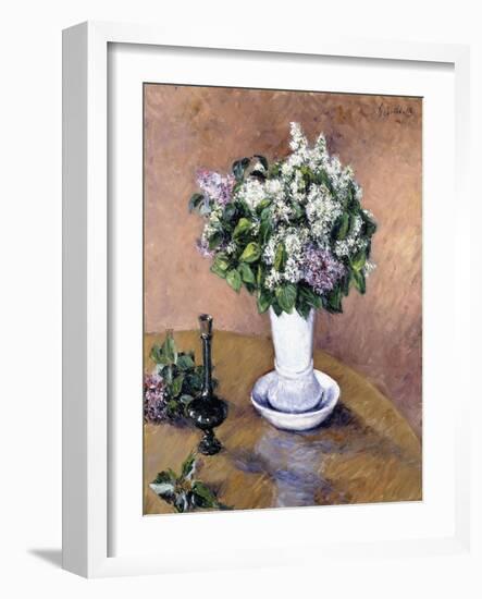 Still Life with a Vase of Lilac, 1883-Gustave Caillebotte-Framed Giclee Print