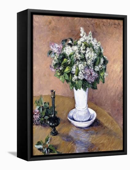 Still Life with a Vase of Lilac, 1883-Gustave Caillebotte-Framed Premier Image Canvas