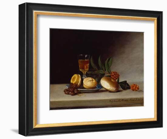 Still Life with a Wine Glass, 1818 (Oil on Panel)-Raphaelle Peale-Framed Premium Giclee Print