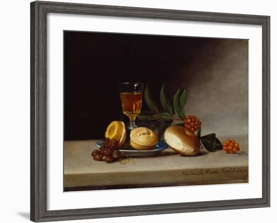 Still Life with a Wine Glass, 1818 (Oil on Panel)-Raphaelle Peale-Framed Giclee Print