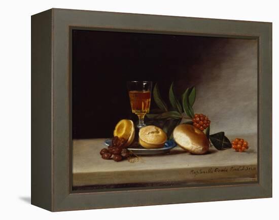 Still Life with a Wine Glass, 1818 (Oil on Panel)-Raphaelle Peale-Framed Premier Image Canvas