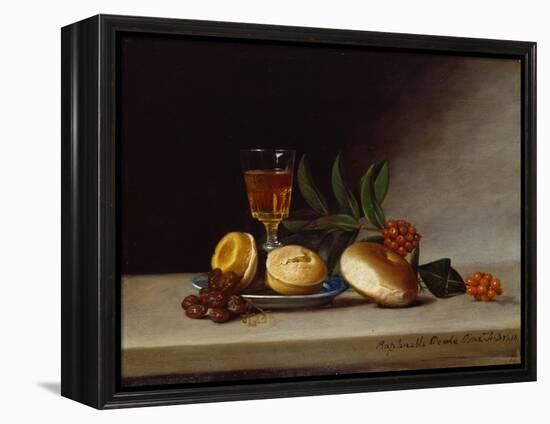 Still Life with a Wine Glass, 1818 (Oil on Panel)-Raphaelle Peale-Framed Premier Image Canvas