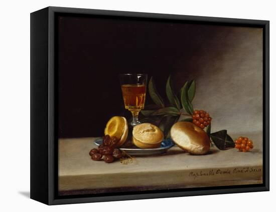 Still Life with a Wine Glass, 1818 (Oil on Panel)-Raphaelle Peale-Framed Premier Image Canvas
