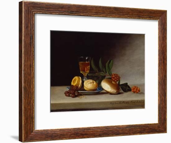 Still Life with a Wine Glass, 1818 (Oil on Panel)-Raphaelle Peale-Framed Giclee Print