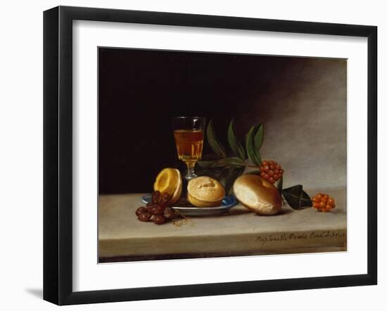 Still Life with a Wine Glass, 1818 (Oil on Panel)-Raphaelle Peale-Framed Giclee Print