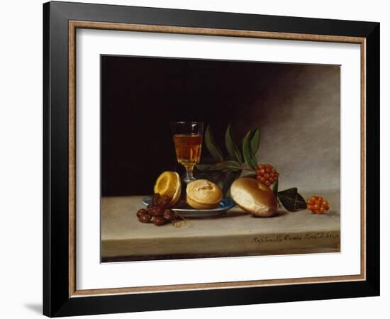 Still Life with a Wine Glass, 1818 (Oil on Panel)-Raphaelle Peale-Framed Giclee Print