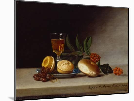 Still Life with a Wine Glass, 1818 (Oil on Panel)-Raphaelle Peale-Mounted Giclee Print