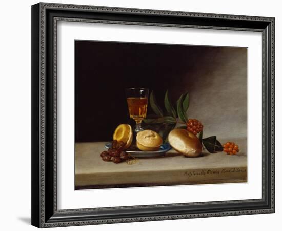 Still Life with a Wine Glass, 1818 (Oil on Panel)-Raphaelle Peale-Framed Giclee Print