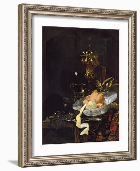 Still Life with an Oriental Rug, Early 1660s-Willem Kalf-Framed Giclee Print