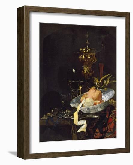 Still Life with an Oriental Rug, Early 1660s-Willem Kalf-Framed Giclee Print